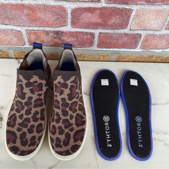 Rothy's leopard print high top sneakers size 7.5 - Picture 10 of 11